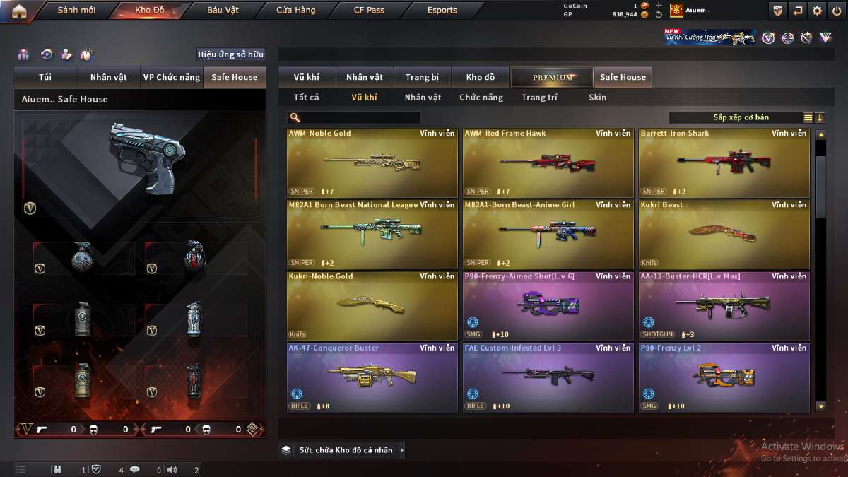 shop acc cf uy tin gia re